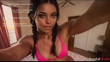 A cute, beautiful girl in a bright bikini turned me on, invited me to her room, and gave me the best blowjob I’ve ever had [AI]