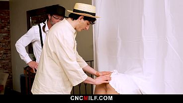 Amish Husband Shares His Clumsy Wife Jessie With the Community Men to Freeuse Her