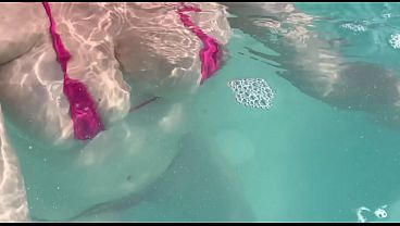 Artemisia Love showing her perfect big tits underwater in the pool