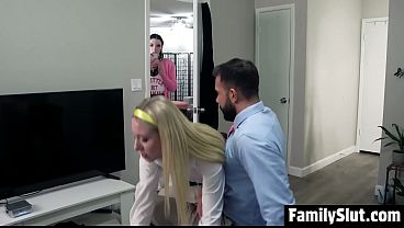 Bible Study Turns Naughty When Kallie Teases Her Stepdad Will and Gets Spanked