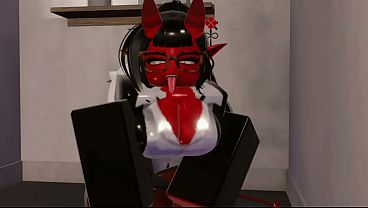Demon girl shaking her big tits