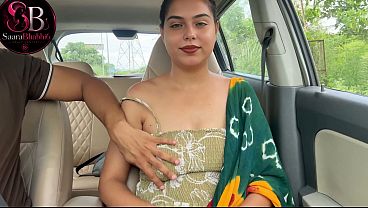 Doggystyle handjob for friend in car outdoors – risky sex in hindi audio sex