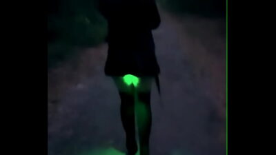 Free Public Walk with Anal Plug