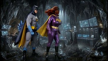 Granny Carmen’s Catwoman, Batgirl & Harley Quinn Suck Batman’s Batcock! An AI Animated Adventure