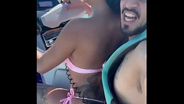 Horny Brazilian Bride Betrays Husband on Honeymoon Trip Fucking the Muscular Jetski Coach Big Dick While Hubby is Away