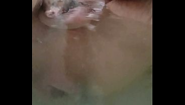 Hydromassage stimulation of the most fully opened experienced anal area.