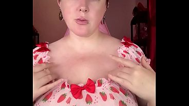 Lifting top, teasing perky tits, commanding you to cum JOI