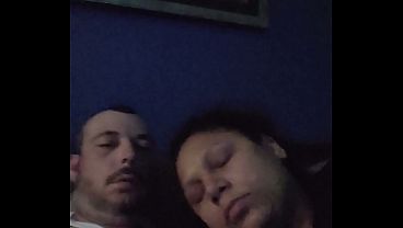 Mixed wifey giving me a handjob while watching Netflix