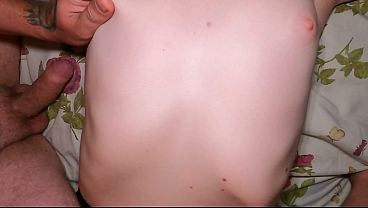 My 18yo stepsister with tiny tits agreed to a quick handjob