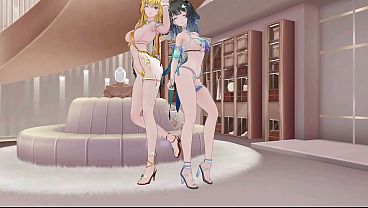 Snowbrake Siris and Fennie bikini