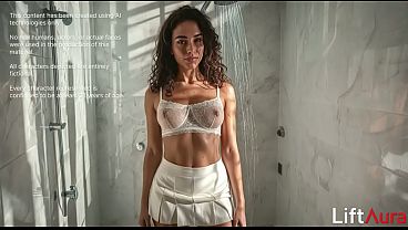 This slut loves to have sex in the shower after her workout [AI]
